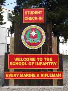 Check-In at Marine Combat School